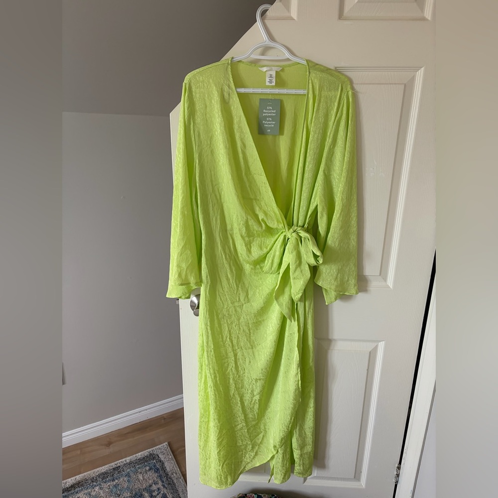 H&M Lime Green Midi Dress